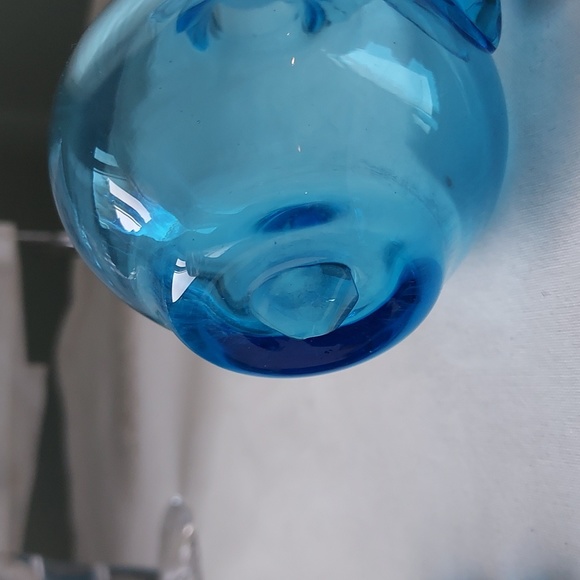 Vintage glass cruet decanter cobalt blue 💙 perfume bottle - Picture 10 of 16